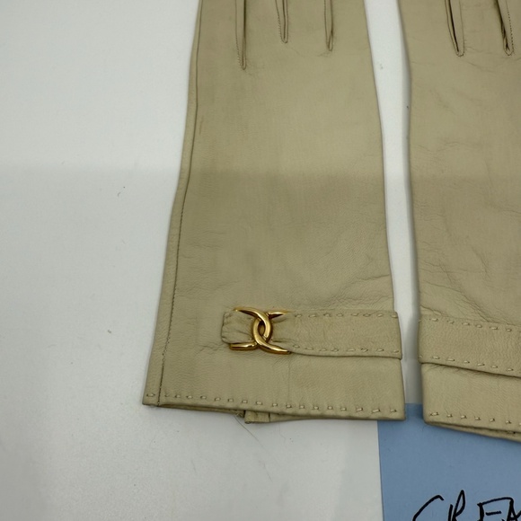 Unworn ,Vintage Deep Cream Fine Buttersoft Kidskin Gloves, Barnier, … - Picture 2 of 8